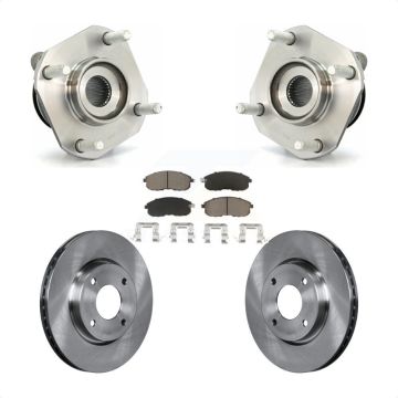 Front Hub Bearing Assembly Disc Brake Rotors And Ceramic Pads Kit For Nissan Sentra KBB-122110