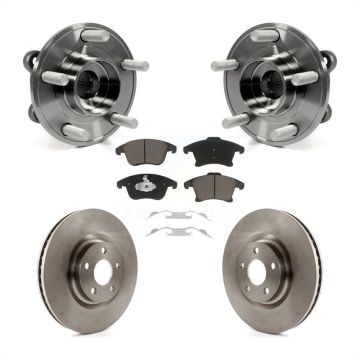 Front Hub Bearing Disc Brake Rotor & Pad Kit For Ford Police Responder Hybrid SSV Plug-In KBB-122111