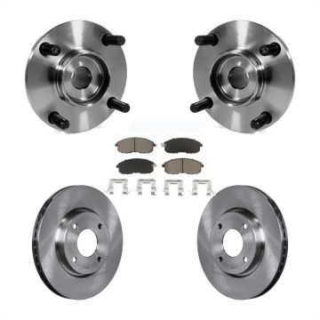 Front Hub Bearing Assembly Disc Brake Rotors And Ceramic Pads Kit For Nissan Versa Cube KBB-122114