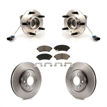 Front Hub Bearing Assembly Disc Brake Rotors And Pads Kit For 2003-2004 Cadillac Seville KBB-122116
