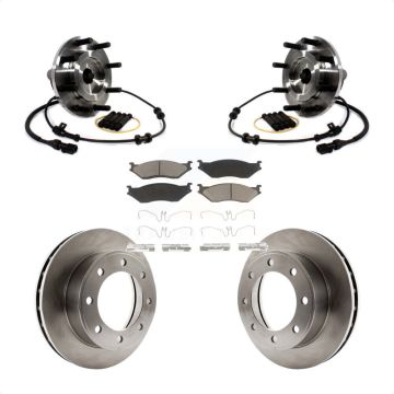 Front Hub Bearing Assembly Brake Rotor Pad Kit For 1999 Ford F-450 Super Duty F-550 4 X 2 KBB-122127