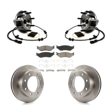 Front Hub Bearing Assembly Disc Brake Rotor Pad Kit For Ford F-450 Super Duty F-550 4 X 2 KBB-122128