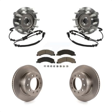 Front Hub Bearing Assembly Disc Brake Rotors And Ceramic Pads Kit For Ram Dodge 4500 5500 KBB-122129