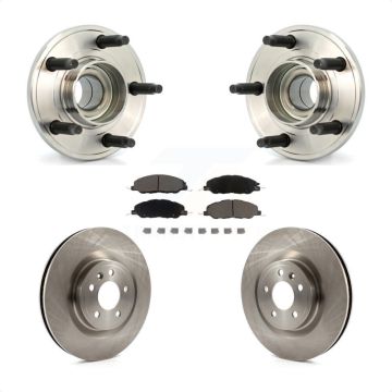 Front Hub Bearing Assembly Disc Brake Rotors And Ceramic Pads Kit For Ford Mustang KBB-122140