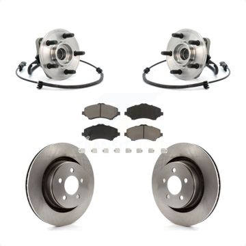 Front Hub Bearing Assembly Disc Brake Rotors And Pads Kit For Jeep Liberty Dodge Nitro KBB-122146