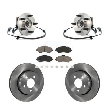 Front Hub Bearing Assembly Disc Brake Rotors And Pads Kit For Jeep Liberty Dodge Nitro KBB-122147