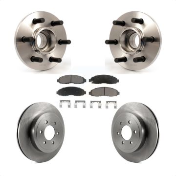 Front Hub Bearing Brake Rotor And Pad Kit For 2003-2004 Dodge Dakota RWD with 2-Wheel ABS KBB-122149