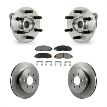 Front Hub Bearing Brake Rotor And Pad Kit For 2003-2004 Dodge Dakota 4WD with 2-Wheel ABS KBB-122151