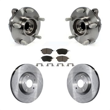 Front Hub Bearing Assembly Disc Brake Rotors And Ceramic Pads Kit For INFINITI FX35 RWD KBB-122153