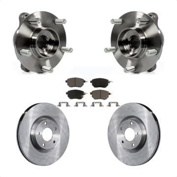 Front Hub Bearing Assembly Disc Brake Rotors And Ceramic Pads Kit For INFINITI FX35 FX45 KBB-122154