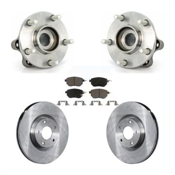 Front Hub Bearing Assembly Disc Brake Rotors And Pads Kit For 2003-2004 Nissan Murano KBB-122155
