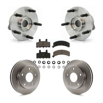 Front Hub Bearing Assembly Disc Brake Rotors And Ceramic Pads Kit For Dodge Ram 1500 KBB-122157