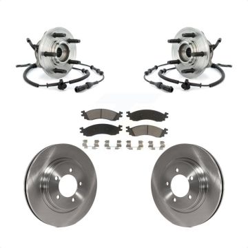 Front Hub Bearing Brake Rotor & Pads Kit For Ford Explorer Sport Trac Mercury Mountaineer KBB-122158