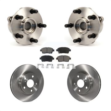Front Hub Bearing Assembly Disc Brake Rotors And Pads Kit For 2004-2009 Toyota Prius KBB-122165