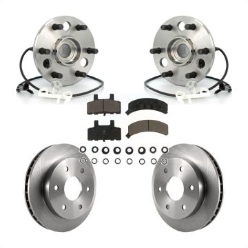Front Hub Bearing Brake Rotor Pads Kit For K1500 Chevrolet GMC K2500 Yukon Suburban Tahoe KBB-122170