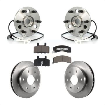 Front Hub Bearing Disc Brake Rotor & Pad Kit For Chevrolet GMC Tahoe Yukon K2500 Suburban KBB-122172
