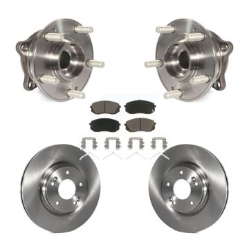 Front Hub Bearing Assembly Disc Brake Rotors And Pads Kit For Hyundai Sonata Kia Optima KBB-122174