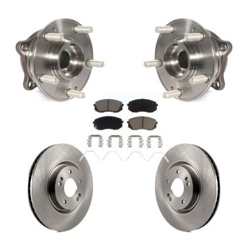 Front Hub Bearing Assembly Disc Brake Rotors And Pads Kit For Hyundai Sonata Kia Optima KBB-122175