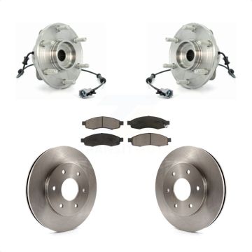 Front Hub Bearing Brake Rotor & Pads Kit For Nissan TITAN Pathfinder Armada INFINITI QX56 KBB-122192