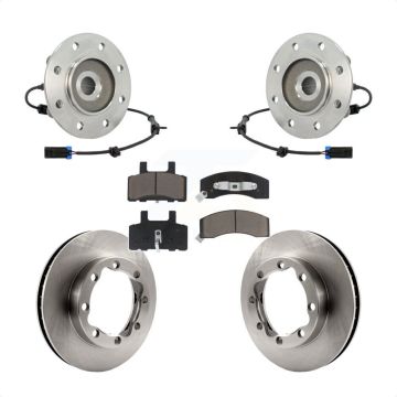 Front Hub Bearing Brake Rotor Pads Kit For K2500 Chevrolet GMC K3500 K1500 Suburban Tahoe KBB-122194