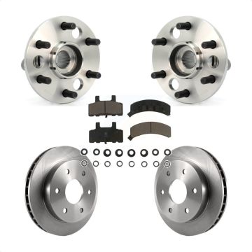 Front Hub Bearing Brake Rotor Pad Kit For K1500 GMC Chevrolet K2500 Suburban Blazer Yukon KBB-122195