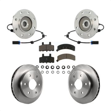 Front Hub Bearing Assembly Brake Rotor & Pad Kit For 1994 GMC Yukon 4WD With 8 Lug Wheels KBB-122196