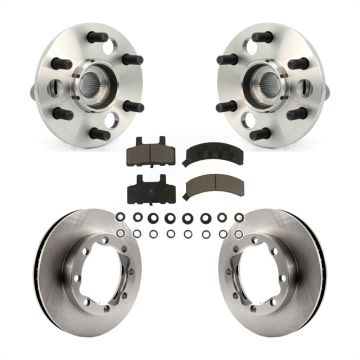Front Hub Bearing Brake Rotor Pads Kit For K1500 Suburban Chevrolet GMC With 8 Lug Wheels KBB-122199