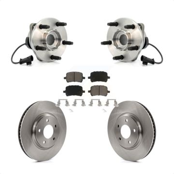 Front Hub Bearing Disc Brake Rotor & Pads Kit For Chevrolet Malibu Pontiac G6 Saturn Aura KBB-122203