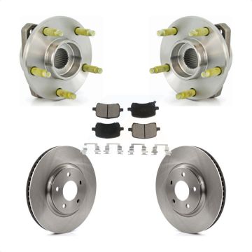 Front Hub Bearing Assembly Disc Brake Rotors And Pads Kit For Chevrolet Malibu Pontiac G6 KBB-122205