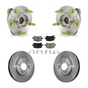 Front Hub Bearing Assembly Disc Brake Rotors And Ceramic Pads Kit For Chevrolet Malibu KBB-122207