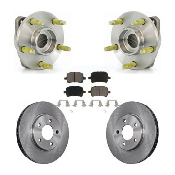 Front Hub Bearing Assembly Disc Brake Rotors And Pads Kit For Chevrolet Malibu Pontiac G6 KBB-122208