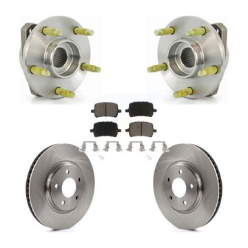 Front Hub Bearing Disc Brake Rotor Pad Kit For Pontiac G6 With 296mm Diameter KBB-122209
