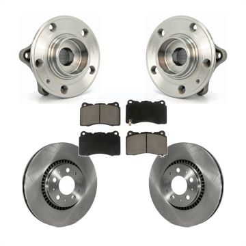 Front Hub Bearing Brake Rotor Pad Kit For 05-07 Volvo V70 With 305mm Diameter KBB-122214