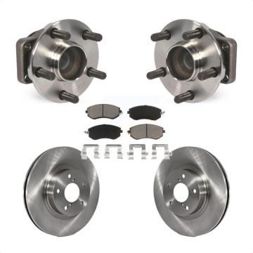 Front Hub Bearing Assembly Disc Brake Rotor & Pad Kit For 2013-2016 Scion FR-S Subaru BRZ KBB-122216