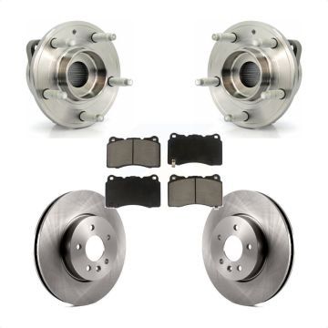 Front Hub Bearing Assembly Disc Brake Rotors And Ceramic Pads Kit For Cadillac ATS KBB-122218