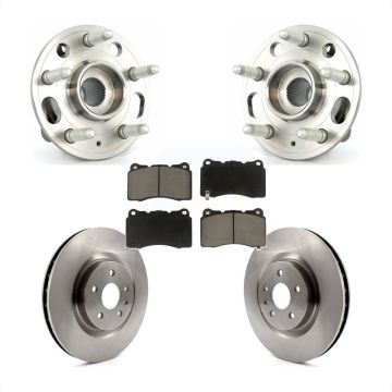 Front Hub Bearing Disc Brake Rotor Pad Kit For 2012-2013 Buick Regal With Brembo Calipers KBB-122225