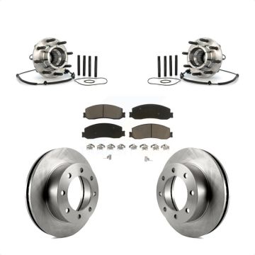 Front Hub Bearing Brake Rotor & Pad Kit For Ford F-350 Super Duty With Single Rear Wheels KBB-122235