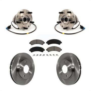 Front Hub Bearing Brake Rotor And Pad Kit For Chevrolet GMC Blazer S10 Jimmy Sonoma Isuzu KBB-122237