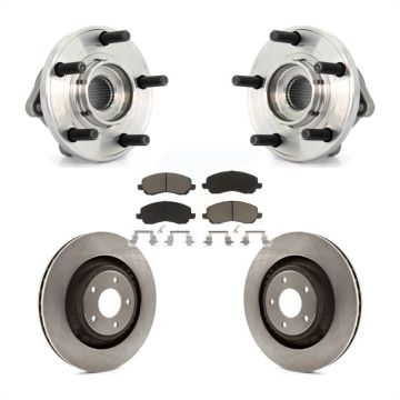 Front Hub Bearing Assembly Brake Rotor And Pad Kit For Chrysler 200 Dodge Caliber Avenger KBB-122238