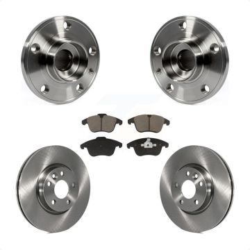 Front Hub Bearing Assembly Disc Brake Rotors And Pads Kit For Volvo XC70 S60 V60 S80 V70 KBB-122239