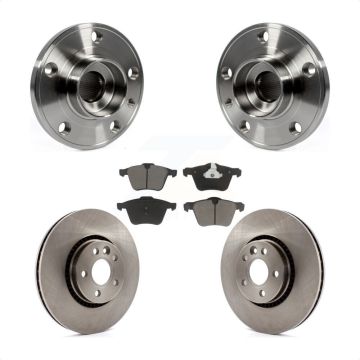 Front Hub Bearing Disc Brake Rotor & Pad Kit For Volvo XC70 S60 V60 S80 Cross Country V70 KBB-122241