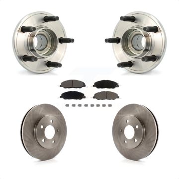 Front Hub Bearing Assembly Disc Brake Rotors And Ceramic Pads Kit For Ford Mustang KBB-122244