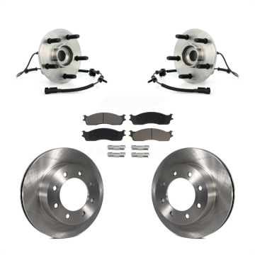 Front Hub Bearing Disc Brake Rotor Pad Kit For 2007-2008 Dodge Ram 1500 With 5 Lug Wheels KBB-122247