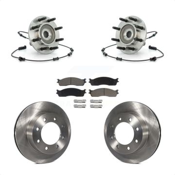 Front Hub Bearing Disc Brake Rotor Pad Kit For Dodge Ram 1500 3500 2500 With 8 Lug Wheels KBB-122248