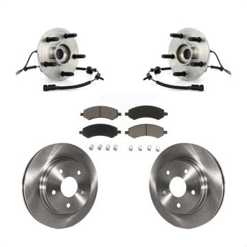 Front Hub Bearing Assembly Disc Brake Rotors And Ceramic Pads Kit For Dodge Ram 1500 KBB-122250
