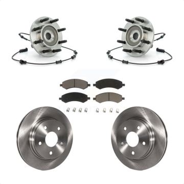 Front Hub Bearing Disc Brake Rotor Pad Kit For 2007-2008 Dodge Ram 1500 With 8 Lug Wheels KBB-122251