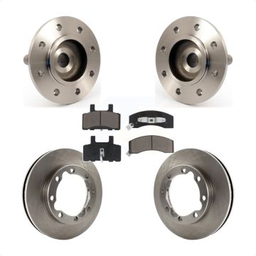 Front Hub Bearing Brake Rotor & Pad Kit For 1999 Dodge Ram 2500 4 Hole Rectangular Flange KBB-122254