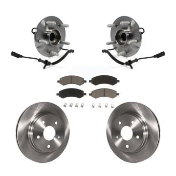 Front Hub Bearing Assembly Disc Brake Rotor And Ceramic Pads Kit For Ram 1500 Classic 4WD KBB-122259