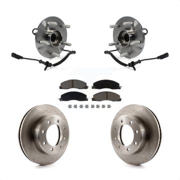 Front Hub Bearing Assembly Brake Rotor & Pads Kit For 2012 Ram 1500 4WD With 8 Lug Wheels KBB-122261