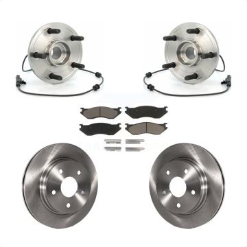 Front Hub Bearing Assembly Disc Brake Rotors And Pads Kit For 2004-2005 Dodge Durango KBB-122262